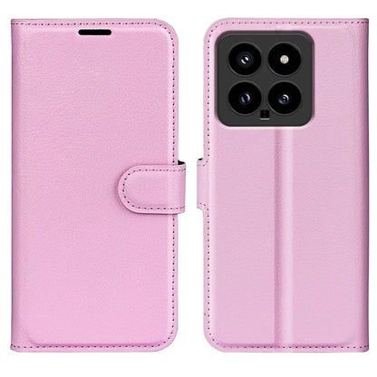For Xiaomi 14 Case Litchi Texture PU Leather Stand Phone Wallet Cover