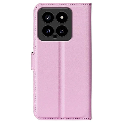 For Xiaomi 14 Case Litchi Texture PU Leather Stand Phone Wallet Cover