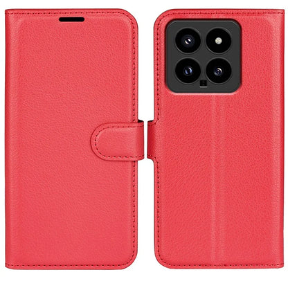 For Xiaomi 14 Case Litchi Texture PU Leather Stand Phone Wallet Cover