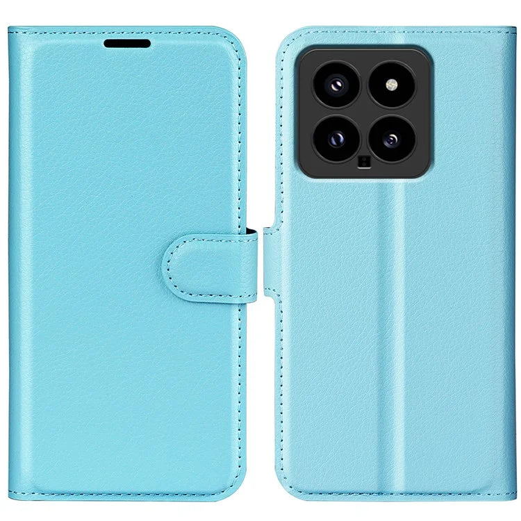 For Xiaomi 14 Case Litchi Texture PU Leather Stand Phone Wallet Cover