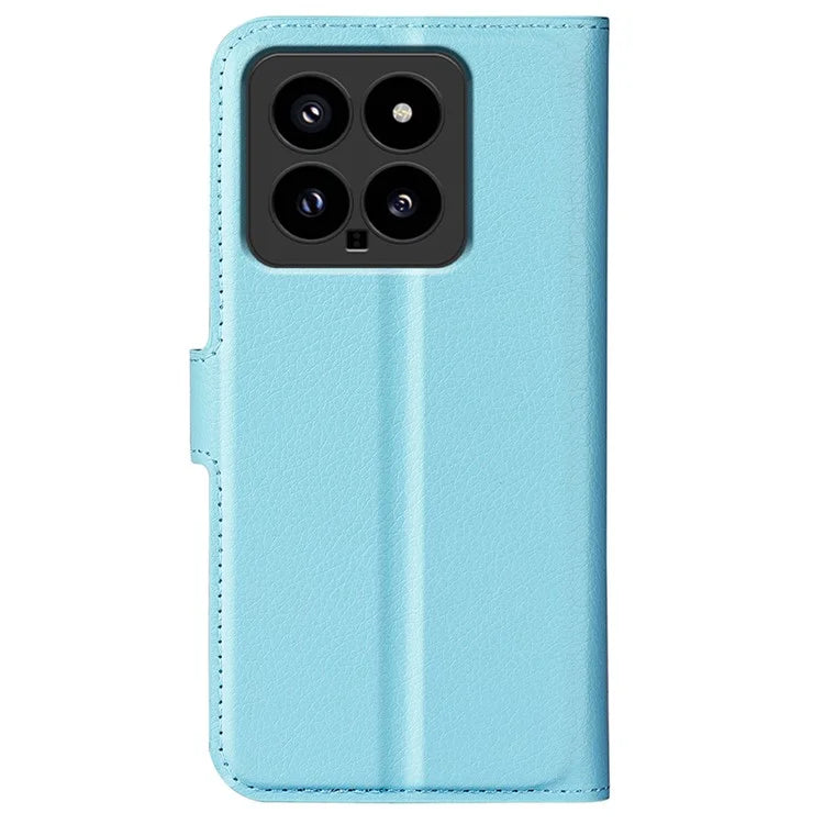 For Xiaomi 14 Case Litchi Texture PU Leather Stand Phone Wallet Cover