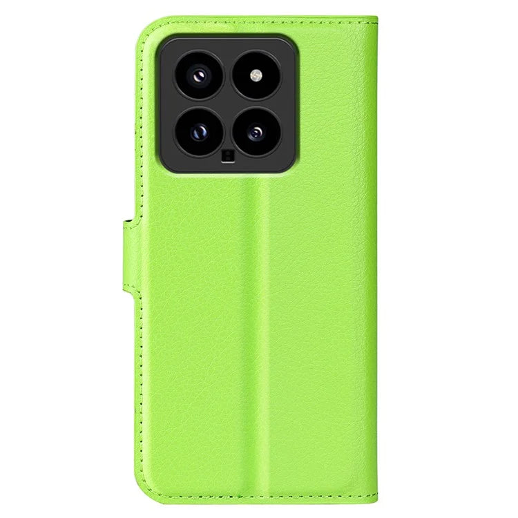 For Xiaomi 14 Case Litchi Texture PU Leather Stand Phone Wallet Cover