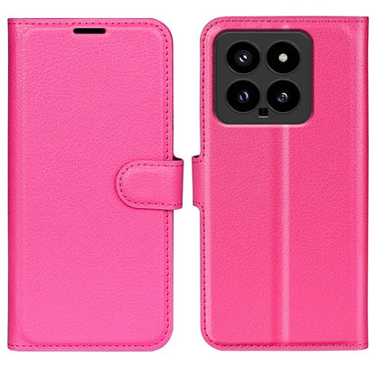 For Xiaomi 14 Case Litchi Texture PU Leather Stand Phone Wallet Cover
