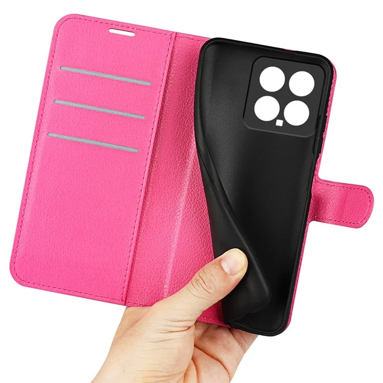 For Xiaomi 14 Case Litchi Texture PU Leather Stand Phone Wallet Cover