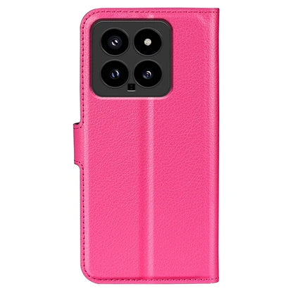 For Xiaomi 14 Case Litchi Texture PU Leather Stand Phone Wallet Cover