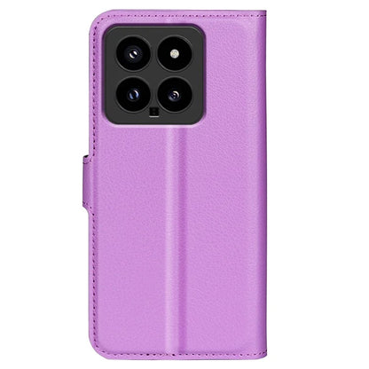 For Xiaomi 14 Case Litchi Texture PU Leather Stand Phone Wallet Cover