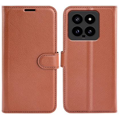 For Xiaomi 14 Case Litchi Texture PU Leather Stand Phone Wallet Cover
