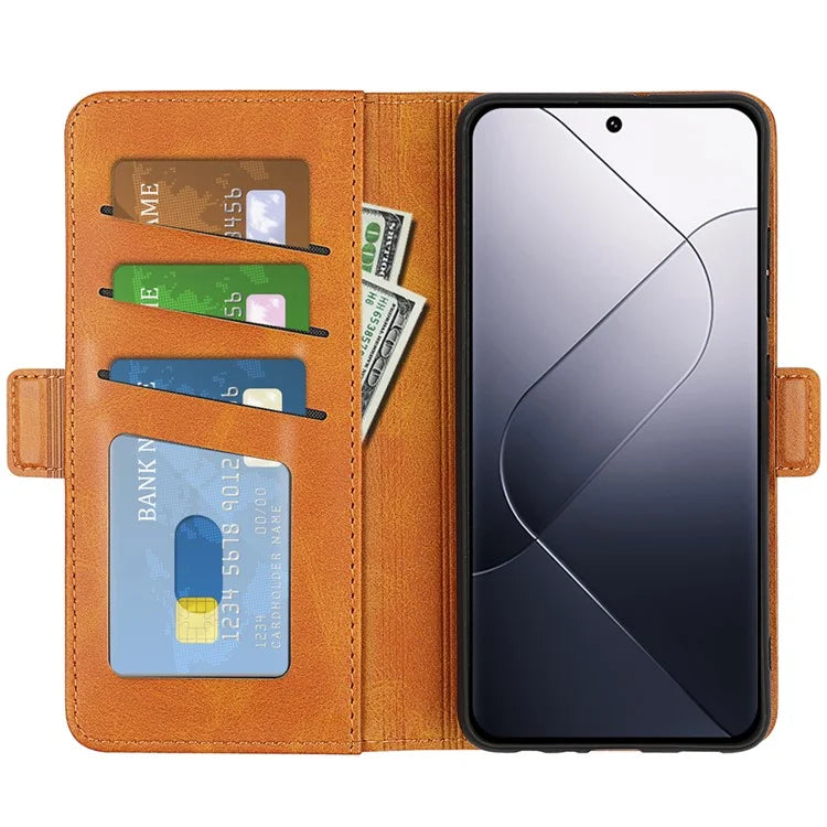 For Xiaomi 14 Case Calf Texture Leather Wallet Phone Cover