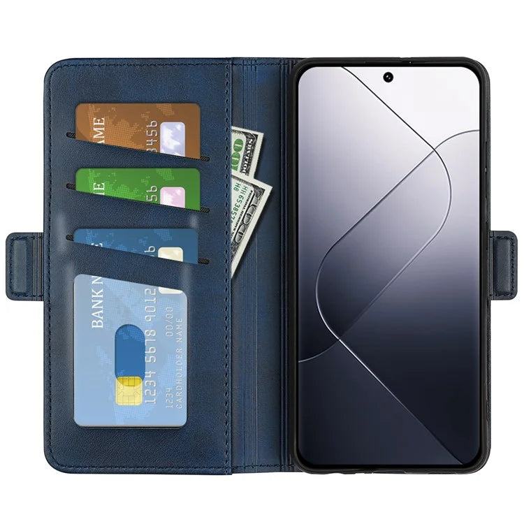 For Xiaomi 14 Case Calf Texture Leather Wallet Phone Cover