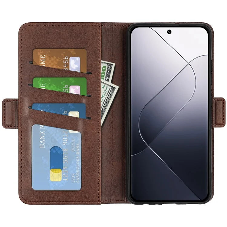 For Xiaomi 14 Case Calf Texture Leather Wallet Phone Cover