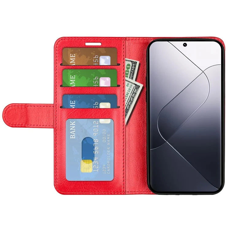 For Xiaomi 14 Case Crazy Horse Texture Wallet Leather Phone Cover