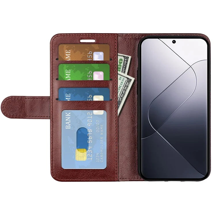 For Xiaomi 14 Case Crazy Horse Texture Wallet Leather Phone Cover