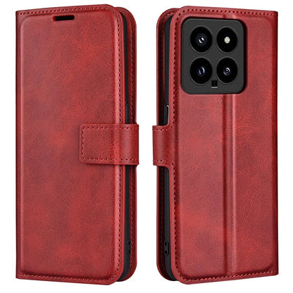For Xiaomi 14 Case Calf Texture PU Leather Flip Phone Wallet Cover