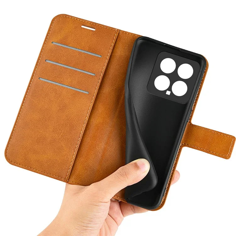For Xiaomi 14 Case Calf Texture PU Leather Flip Phone Wallet Cover