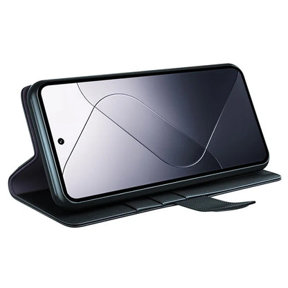 For Xiaomi 14 Case Genuine Split Leather Phone Cover with Wallet