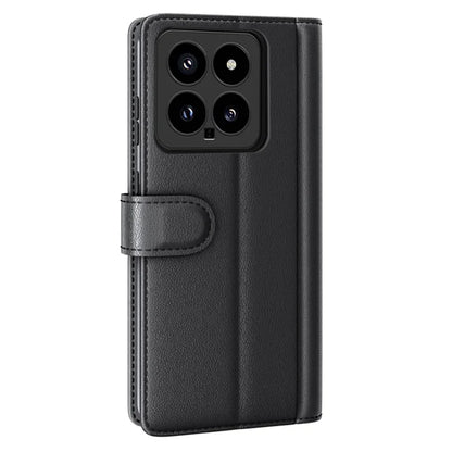For Xiaomi 14 Case Genuine Split Leather Phone Cover with Wallet