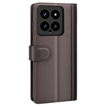 For Xiaomi 14 Case Genuine Split Leather Phone Cover with Wallet