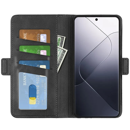 For Xiaomi 14 Pro Case PU Leather Magnetic Clasp Wallet Cover