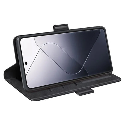 For Xiaomi 14 Pro Case PU Leather Magnetic Clasp Wallet Cover
