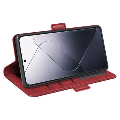 For Xiaomi 14 Pro Case PU Leather Magnetic Clasp Wallet Cover