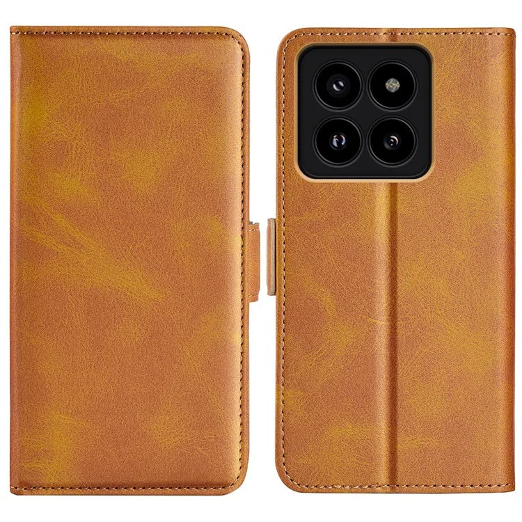 For Xiaomi 14 Pro Case PU Leather Magnetic Clasp Wallet Cover