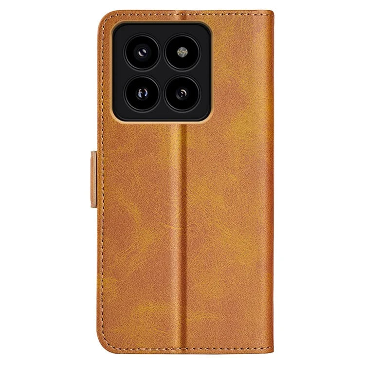 For Xiaomi 14 Pro Case PU Leather Magnetic Clasp Wallet Cover