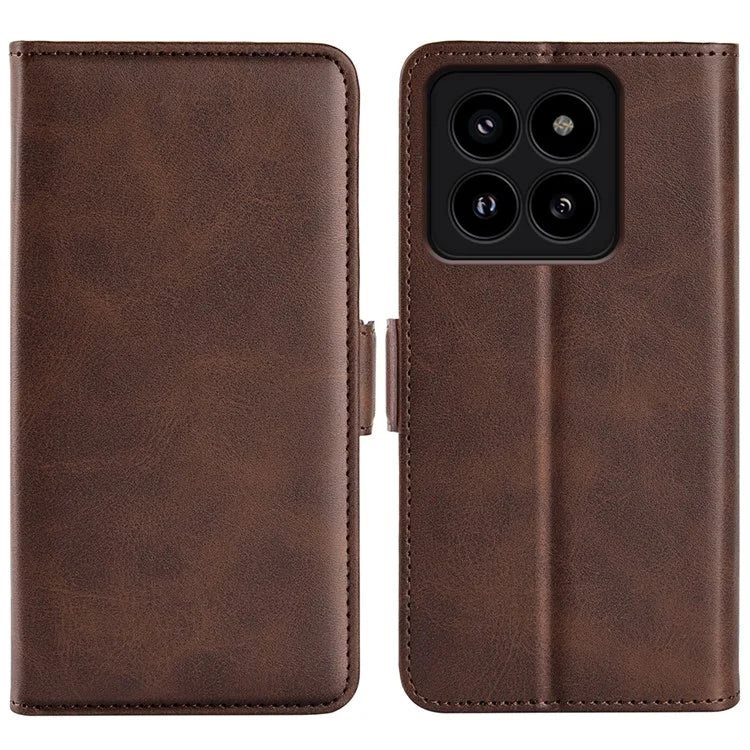 For Xiaomi 14 Pro Case PU Leather Magnetic Clasp Wallet Cover
