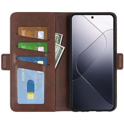 For Xiaomi 14 Pro Case PU Leather Magnetic Clasp Wallet Cover