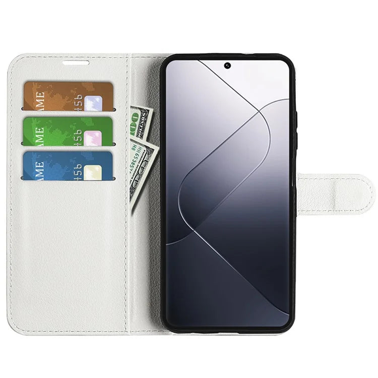 For Xiaomi 14 Pro Case Litchi Texture Anti-scratch Wallet Leather Cover