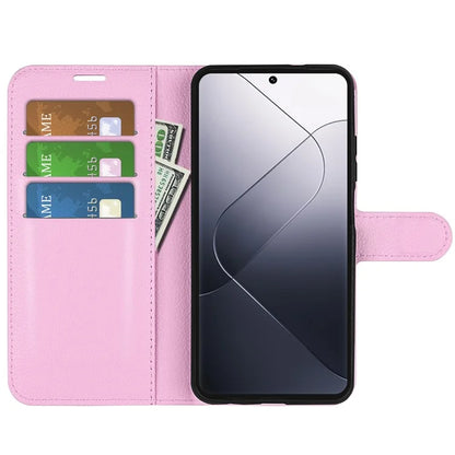 For Xiaomi 14 Pro Case Litchi Texture Anti-scratch Wallet Leather Cover