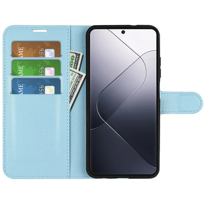 For Xiaomi 14 Pro Case Litchi Texture Anti-scratch Wallet Leather Cover