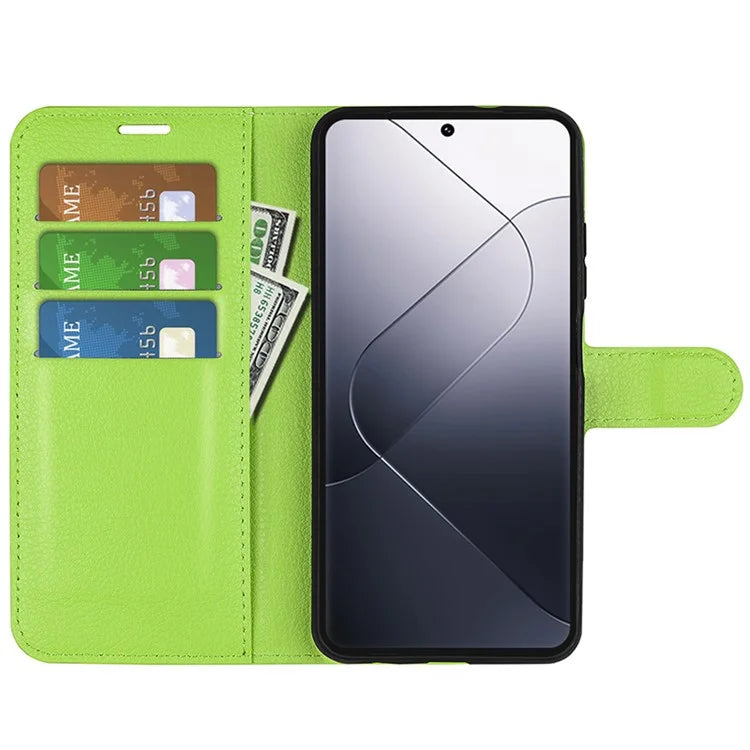 For Xiaomi 14 Pro Case Litchi Texture Anti-scratch Wallet Leather Cover