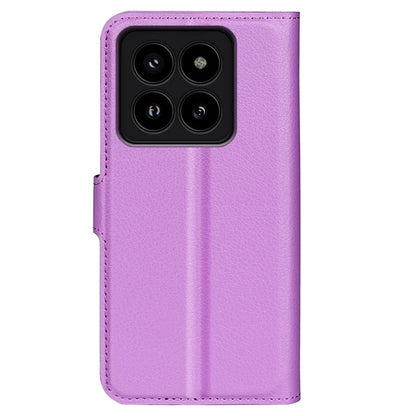 For Xiaomi 14 Pro Case Litchi Texture Anti-scratch Wallet Leather Cover
