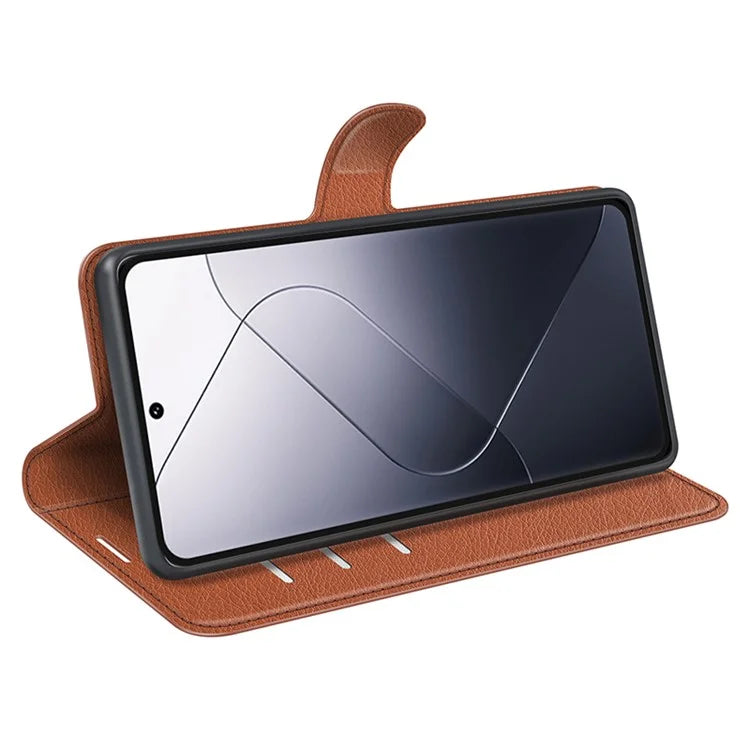 For Xiaomi 14 Pro Case Litchi Texture Anti-scratch Wallet Leather Cover