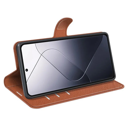 For Xiaomi 14 Pro Case Litchi Texture Anti-scratch Wallet Leather Cover
