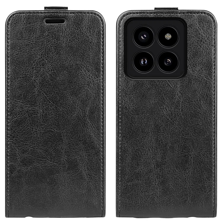 For Xiaomi 14 Pro Case Crazy Horse Texture Vertical Flip Phone Leather Cover