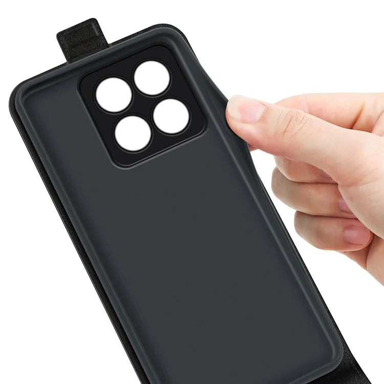 For Xiaomi 14 Pro Case Crazy Horse Texture Vertical Flip Phone Leather Cover