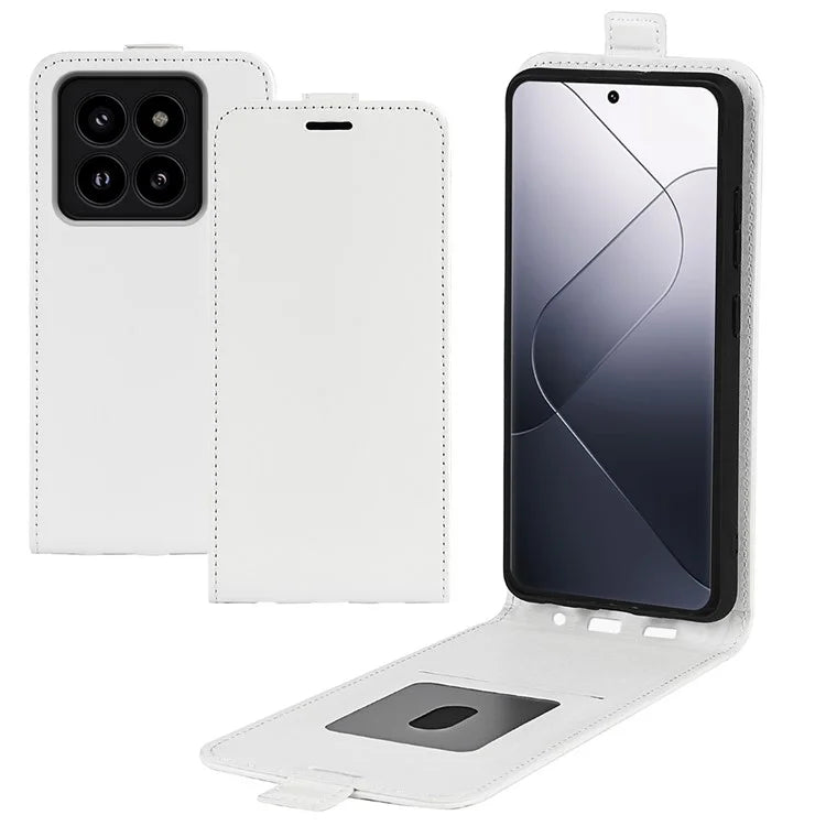 For Xiaomi 14 Pro Case Crazy Horse Texture Vertical Flip Phone Leather Cover