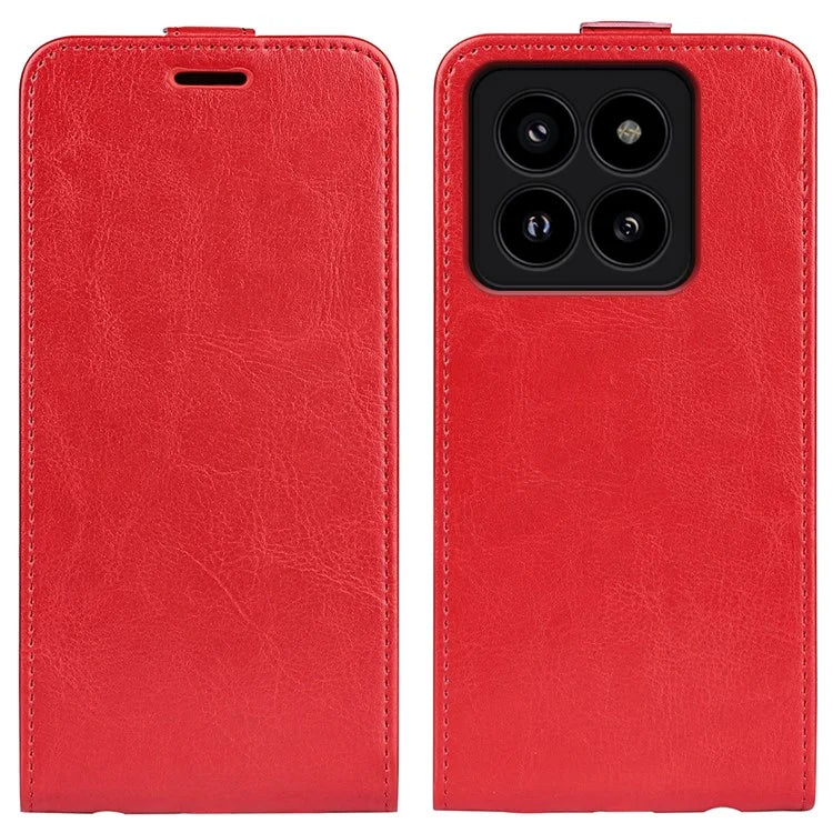 For Xiaomi 14 Pro Case Crazy Horse Texture Vertical Flip Phone Leather Cover