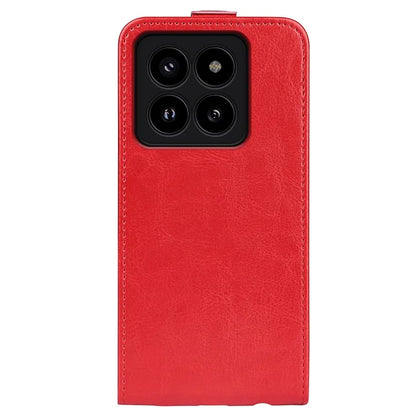 For Xiaomi 14 Pro Case Crazy Horse Texture Vertical Flip Phone Leather Cover