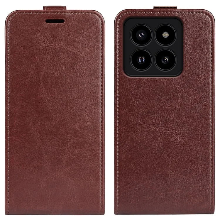 For Xiaomi 14 Pro Case Crazy Horse Texture Vertical Flip Phone Leather Cover