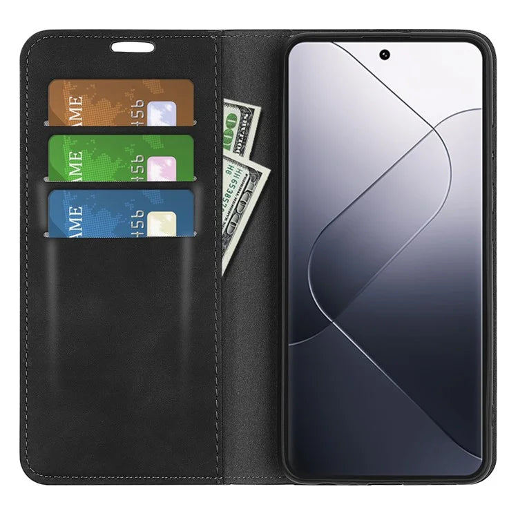 For Xiaomi 14 Pro Case PU Leather Folio Flip Wallet Phone Cover