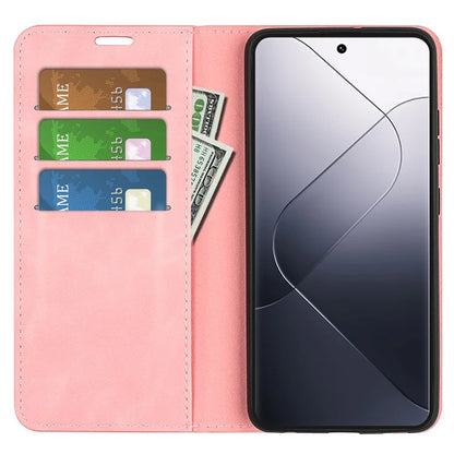 For Xiaomi 14 Pro Case PU Leather Folio Flip Wallet Phone Cover