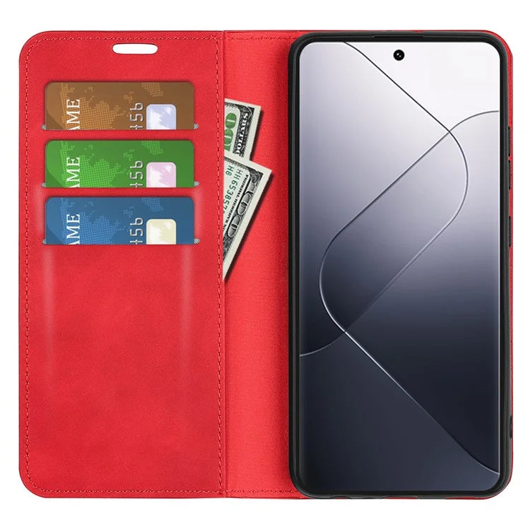 For Xiaomi 14 Pro Case PU Leather Folio Flip Wallet Phone Cover
