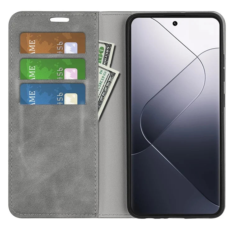 For Xiaomi 14 Pro Case PU Leather Folio Flip Wallet Phone Cover