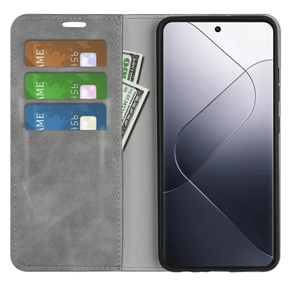 For Xiaomi 14 Pro Case PU Leather Folio Flip Wallet Phone Cover