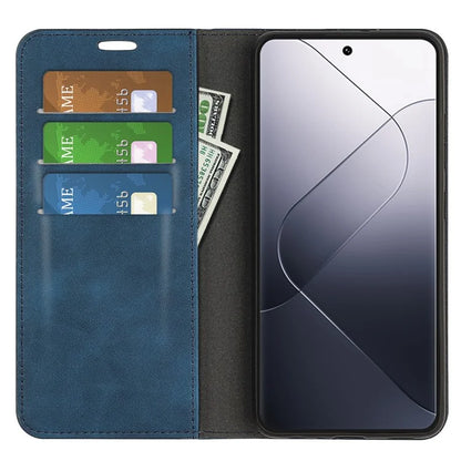 For Xiaomi 14 Pro Case PU Leather Folio Flip Wallet Phone Cover