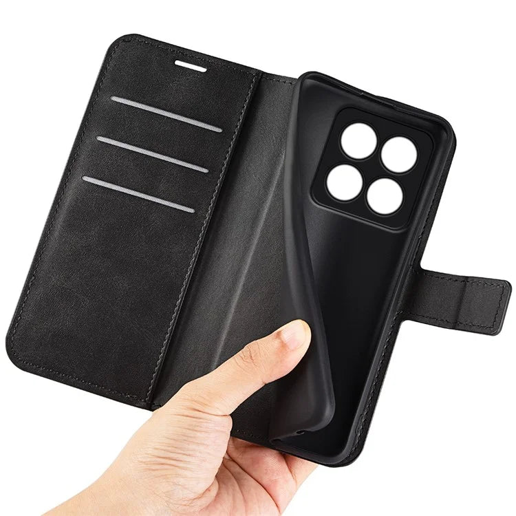 For Xiaomi 14 Pro Case Calf Texture Full Protection Phone Leather Cover