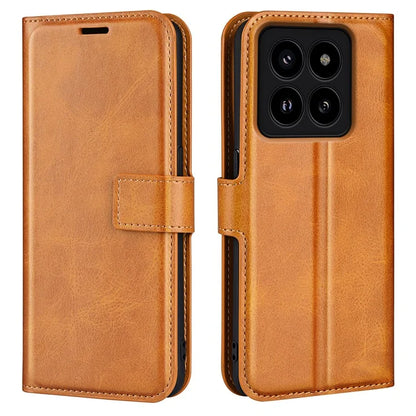 For Xiaomi 14 Pro Case Calf Texture Full Protection Phone Leather Cover