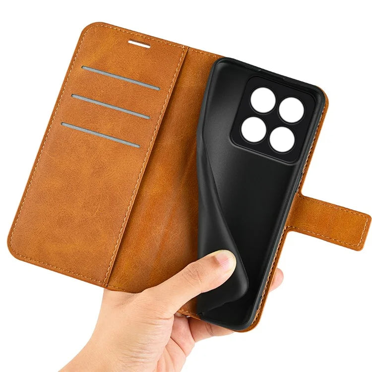 For Xiaomi 14 Pro Case Calf Texture Full Protection Phone Leather Cover